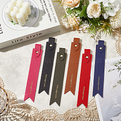 6Pcs 6 Colors PU Leather Bookmarks&nbsp;AJEW-SP0002-27