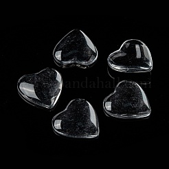 Transparent Glass Heart Cabochons&nbsp;GGLA-R021-20mm