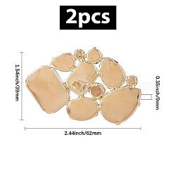 Acrylic & Alloy Shoe Buckle&nbsp;AJEW-WH20033-079B-G