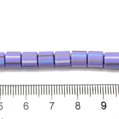 ポリマークレイビーズ連売り  コラム  紫色のメディア  6~6.5x6~6.5mm  穴：1.2mm  約61~64個/連  15.55~15.94''（39.5~40.5センチメートル）&nbsp;CLAY-H006-01O