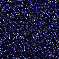 12/0 ガラスシードビーズ  銀並ぶ丸い穴  ラウンド  ブルー  2mm  穴：1mm  約30000ビーズ/ポンド&nbsp;SEED-A005-2mm-28
