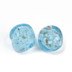 Handmade Gold Sand Lampwork Beads&nbsp;LAMP-H069-01B