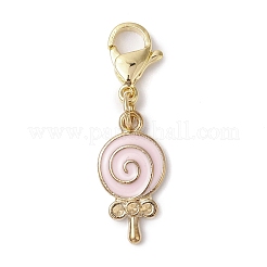 5Pcs 5 Styles Dessert Alloy Enamel Pendant Decorations&nbsp;HJEW-JM02383