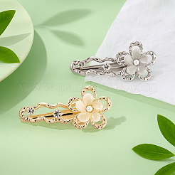 4Pcs 2 Colors Alloy Alligator Hair Clips&nbsp;OHAR-HY0001-06A