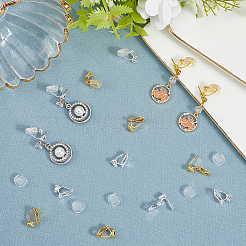 20Pcs 2 Colors Brass Clip-on Earring Findings&nbsp;KK-SP0002-51