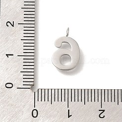 304 Stainless Steel Micro Pave Cubic Zirconia Pendants&nbsp;STAS-H228-01P-06
