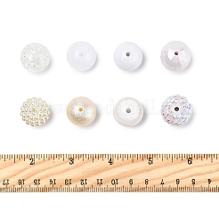 40個9スタイルアクリルビーズ  ラインストーン付き  ラウンド  ミックスカラー  19~20x18.5~19mm  穴：1~3mm&nbsp;OACR-FS0004-12