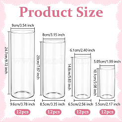 ガラス花瓶48個  コラム  透明  101~247x55~96mm&nbsp;AJEW-WH0696-315