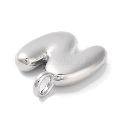 Rack Plating Brass Balloon Letter Pendants&nbsp;KK-C050-01P-N