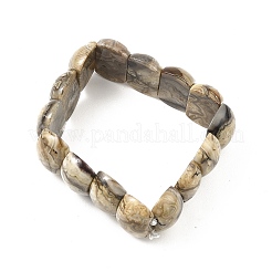 Natural Mexican Agate Beaded Stretch Bracelets&nbsp;BJEW-D036-01