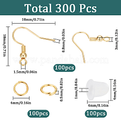 100Pcs Brass Ear Wire&nbsp;KK-SC0004-87