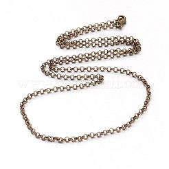 Iron Cross Chain Rolo Chain Necklace Making&nbsp;NJEW-JN01384-02
