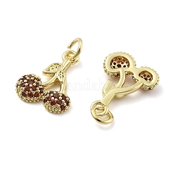 Brass Micro Pave Cubic Zirconia Pendants&nbsp;KK-U060-25G