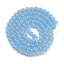 Baking Paint Electroplate Glass Beads Strands&nbsp;GLAA-G120-01C