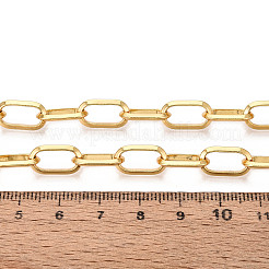真鍮製アズキチェーン  ハンダ付け  スプールで  ゴールドカラー  13.5x7.5x2mm  約32.81フィート（10m）/ロール&nbsp;CHC-T018-41G