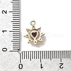 Brass Micro Pave Cubic Zirconia Charms&nbsp;KK-H089-24G
