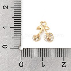 Brass Micro Pave Cubic Zirconia Pendants&nbsp;KK-R219-28G-02