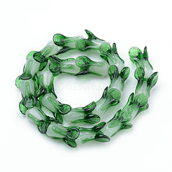 手作りランプワークビーズ  野菜  グリーン  18~20x13~15x13~15mm&nbsp;X-LAMP-R099-13