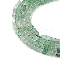 天然の緑のイチゴクォーツビーズ連売り  正方形  1.5x1.5x1mm  穴：0.5mm  約340~345個/連  15.04~15.16''（38.2~38.5センチメートル）&nbsp;G-G271-G04-1x1.5mm