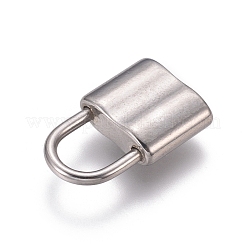 変色しにくい304ステンレススチールペンダント  南京錠  ステンレス鋼色  17x10x4mm  穴：5.5x6.5mm&nbsp;STAS-H416-86P-A