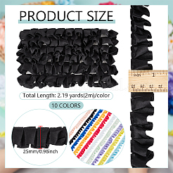 20M 10 Colors Stain Pleated Lace Ribbon&nbsp;OCOR-BC0007-42