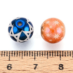 電気メッキガラスビーズ  ミックス模様  ラウンド  ミックスカラー  10~10.5mm  穴：1~1.5mm&nbsp;EGLA-T009-34