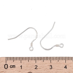 925スターリングシルバーピアスフック  スタンプ925個付き  銀  16x20x1.3mm  穴：1.5mm  24ゲージ  ピン：0.5mm&nbsp;STER-K167-049C-S