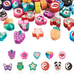 330pcs 11 Style Handmade Polymer Clay Beads&nbsp;CLAY-FW0001-01