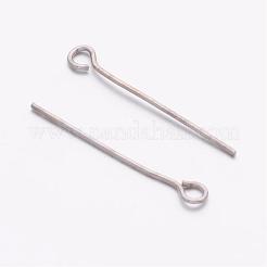 アイアン製9ピン  カドミウムフリー＆鉛フリー  プラチナ  24x0.7mm  穴：2mm  約11600個/1000g&nbsp;EP2.4cm-01