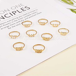 Number Pendant Necklace & Open Cuff Ring&nbsp;JX197A