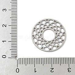 ステンレスペンダント201個  フラットラウンド  ステンレス鋼色  20.5x1mm  穴：2x3mm&nbsp;STAS-H480-09P