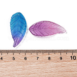 透明なアクリルビーズ  葉  ミックスカラー  31.5x15x3mm  穴：1.4mm&nbsp;MACR-K358-37B