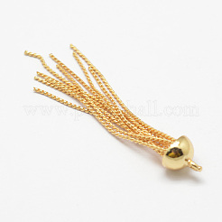 Brass Serpentine Chain Tassel Pendants&nbsp;X-KK-F718-09G