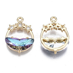 Faceted Transparent Glass Pendants&nbsp;GLAA-T020-18B