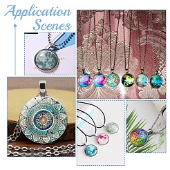 DIY Flat Round Pendant Making Kit&nbsp;DIY-UN0004-84