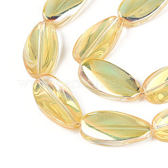 Electroplate Transparent Glass Beads Strands&nbsp;EGLA-N055-02C