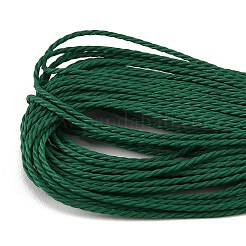 10mのワックス付きポリエステルコード  ジュエリー作りのための撚り紐  ラウンド  濃い緑  1mm  約10.94ヤード（10m）/かせ&nbsp;OCOR-G016-A30
