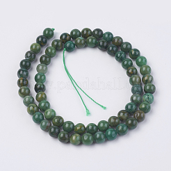 Natural African Jade Beads Strands&nbsp;G-F560-6mm-B01
