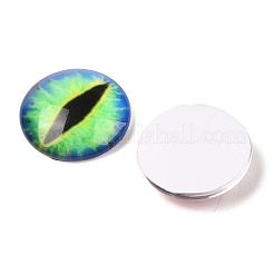 Half Round/Dome Dragon Eye Printed Glass Cabochons&nbsp;GGLA-A002-20mm-AB