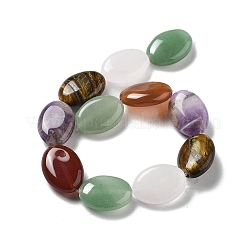 Natural Amethyst & Crystal Quartz & Green Aventurine & Carnelian & Tiger Eye Beads Strands&nbsp;G-P528-M20-01