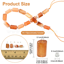 1 Strand Natural Orange Botswana Agate Beads Strands&nbsp;G-YW0002-44
