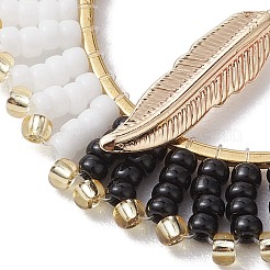 Bohemia Style Handmade Glass Seed Beads Pendants&nbsp;PALLOY-MZ00212