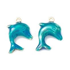Rack Plating Brass Enamel  Pendants&nbsp;KK-B053-07G