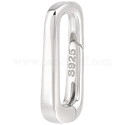 925 Sterling Silver Spring Gate Rings with Double Sided Suede Fabric Silver Polishing Cloth&nbsp;STER-BBC0009-26