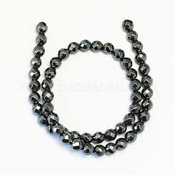 Non-magnetic Synthetic Hematite Beads Strands&nbsp;X-G-S086-8mm