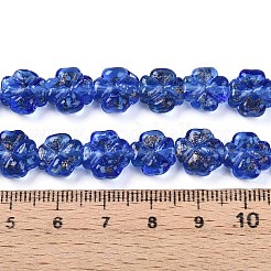 Luminous Handmade Gold Foil Glass Beads Strands&nbsp;FOIL-N029-01H