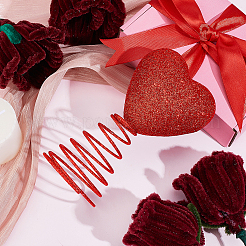 Christmas Themed PVC Treetop Heart Ornament with Spring&nbsp;AJEW-WH0070-63