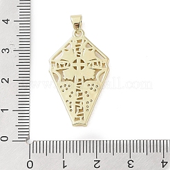 Real 18K Gold Plated Brass Micro Pave Cubic Zirconia Pendants&nbsp;KK-A209-04C-G
