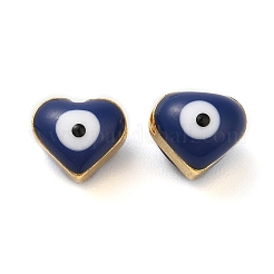 Golden Tone Brass Enamel Beads&nbsp;KK-E048-04G-01