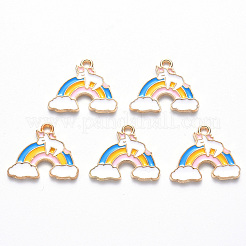 Alloy Enamel Pendants&nbsp;X-ENAM-S121-130